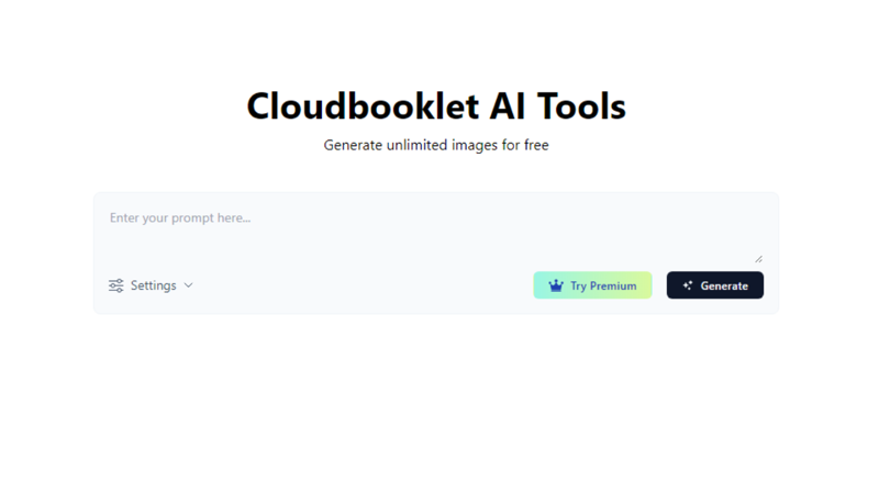 Screenshot of Cloudbooklet AI