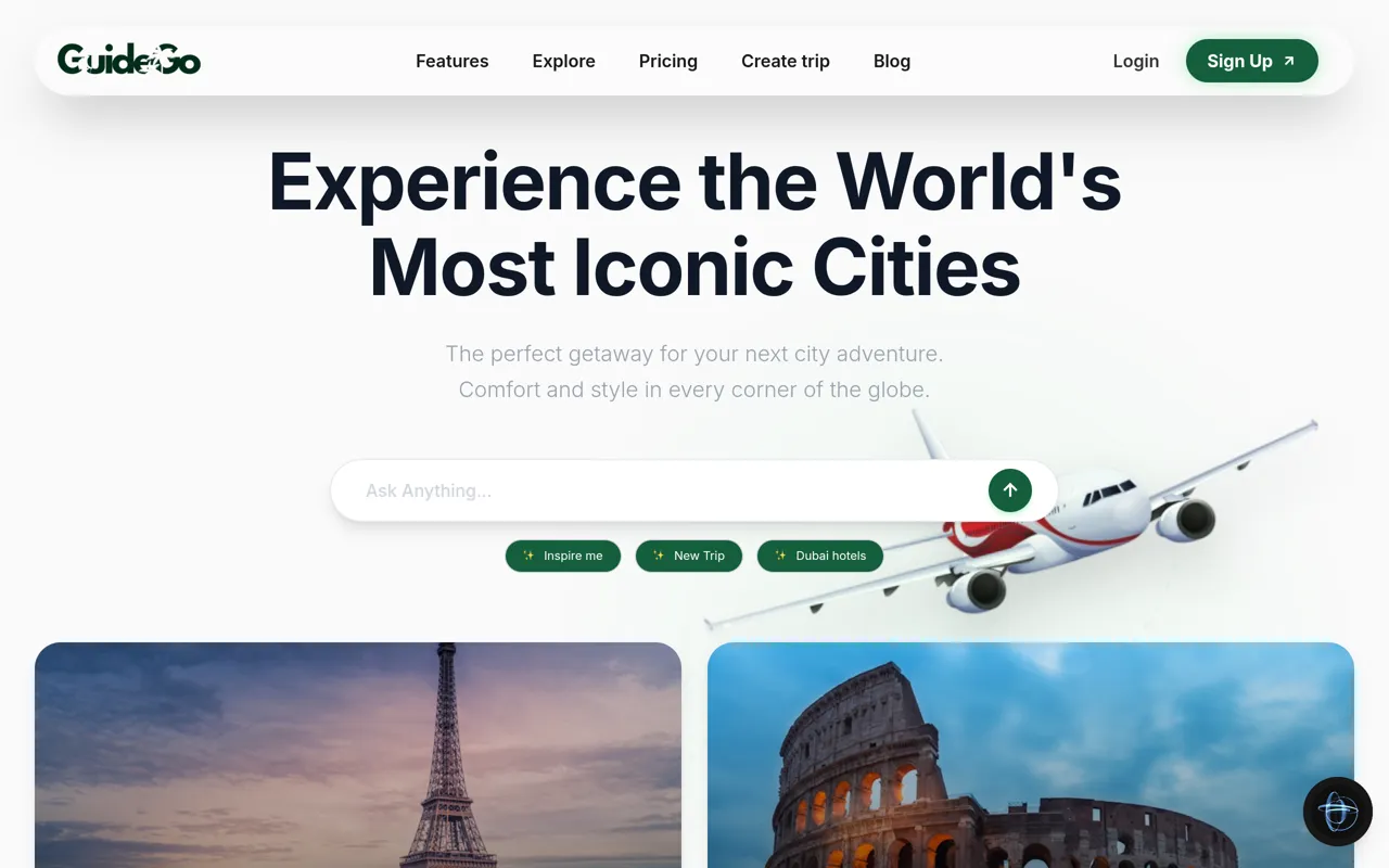 Screenshot of GuideGo