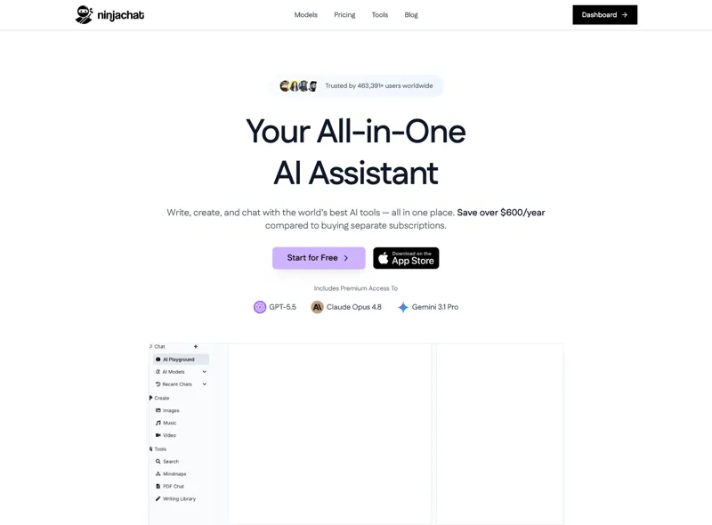 Screenshot of NinjaChat
