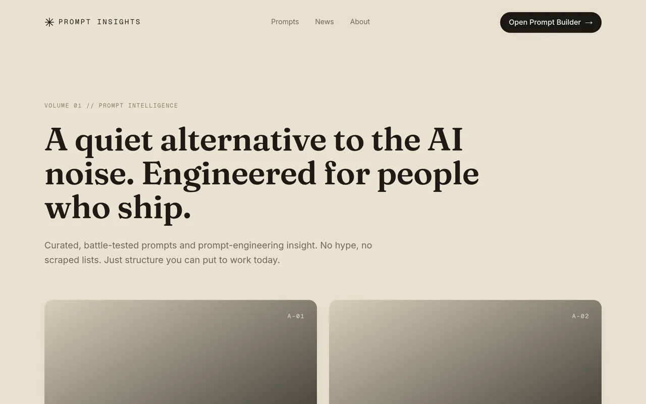 Screenshot of Prompt Insights