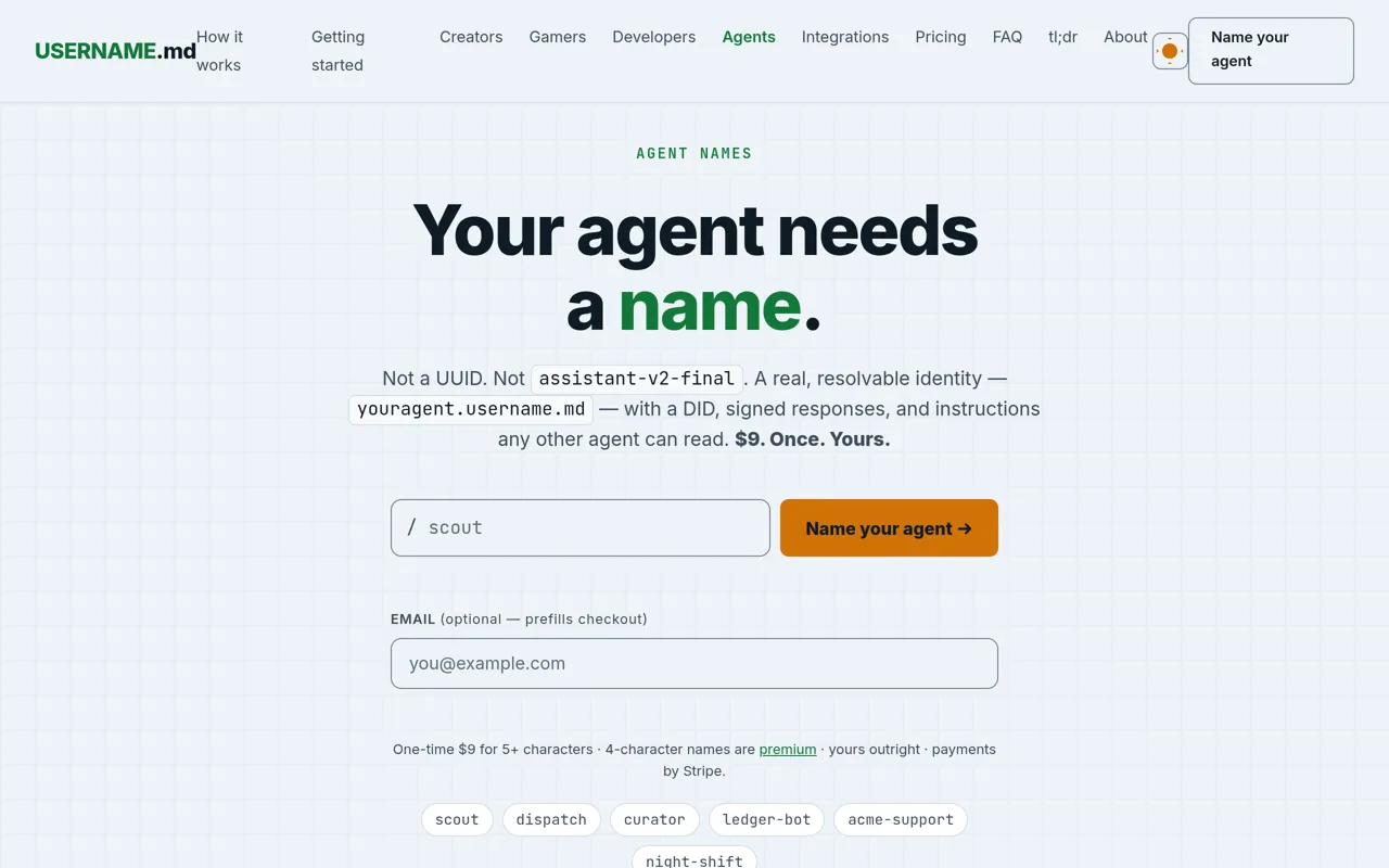 Screenshot of Agent Names by username.md