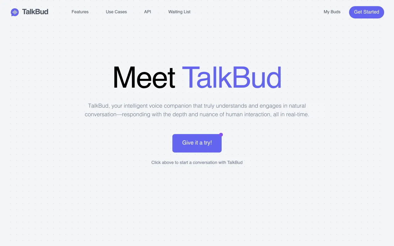 Screenshot of TalkBud