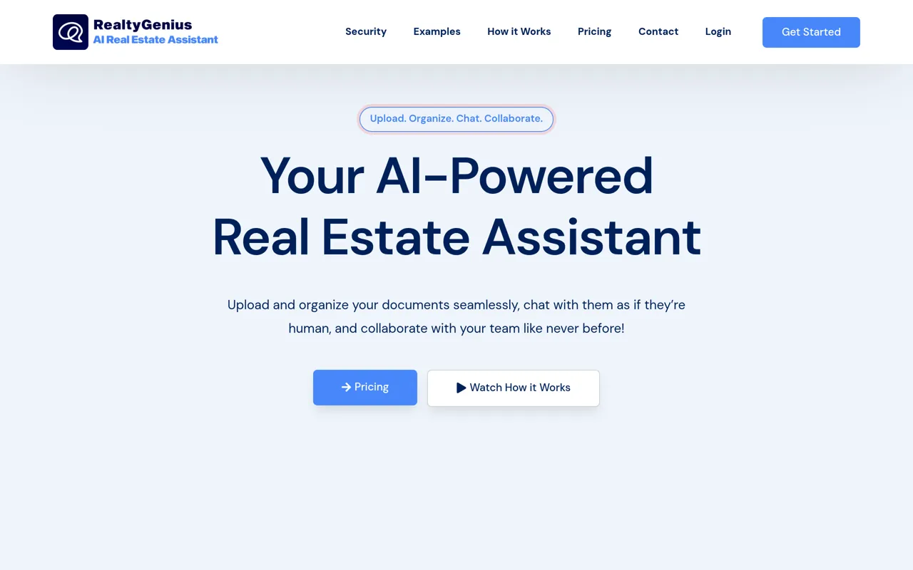 Screenshot of RealtyGenius.AI