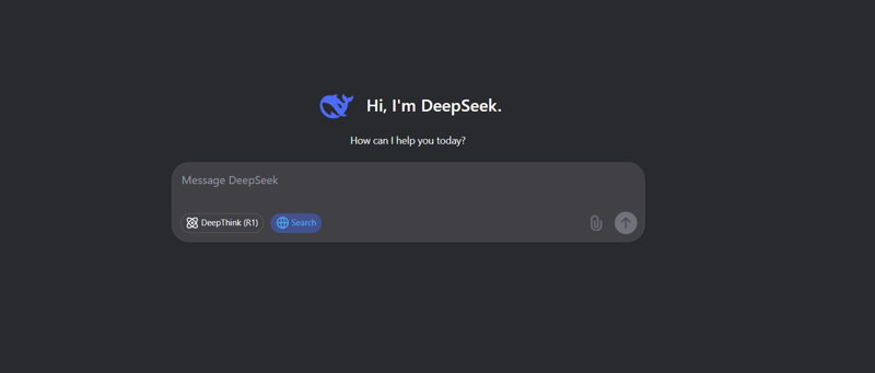 Screenshot of DeepSeek-R1 AI Chat