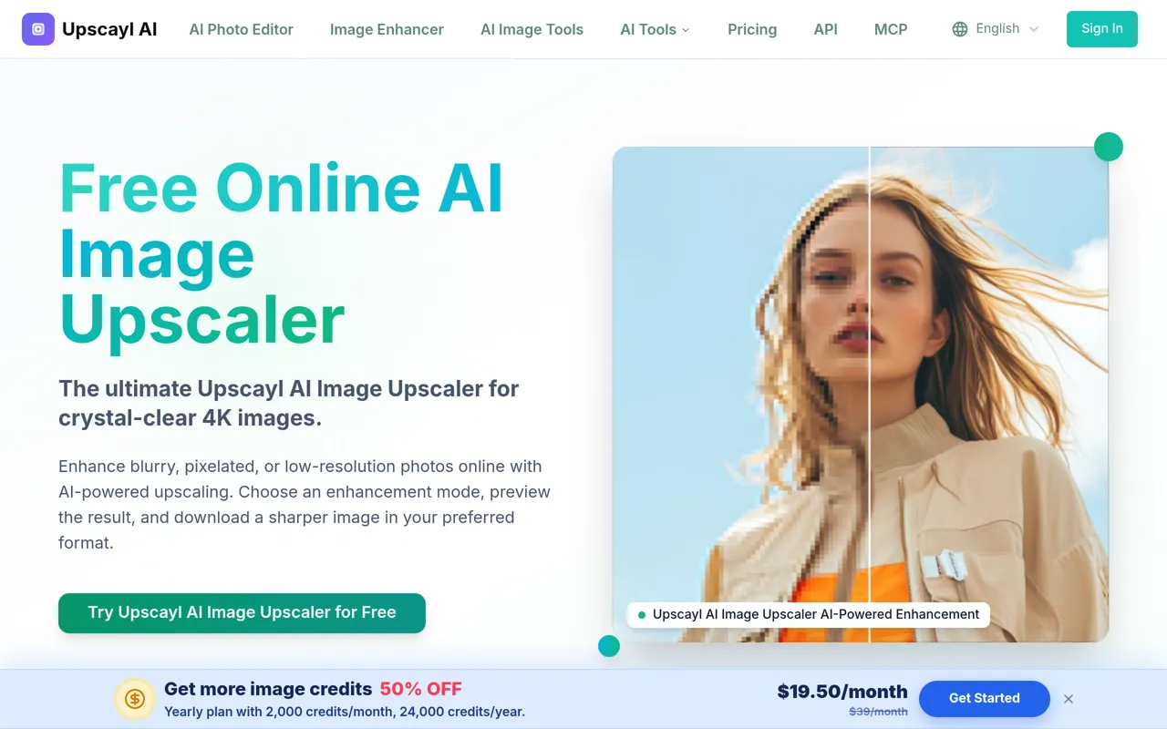 Screenshot of Upscayl AI Image Upscaler