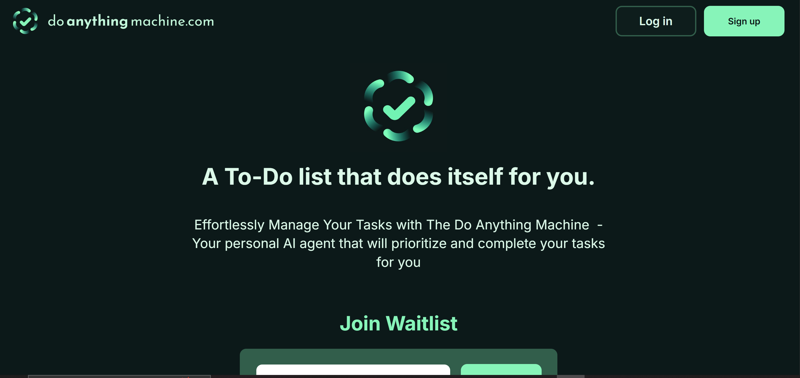 Screenshot of Do Anything Machine