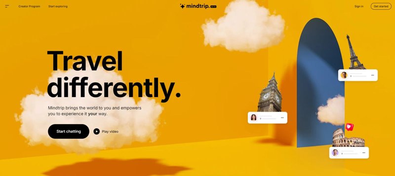 Screenshot of MindtripAI 