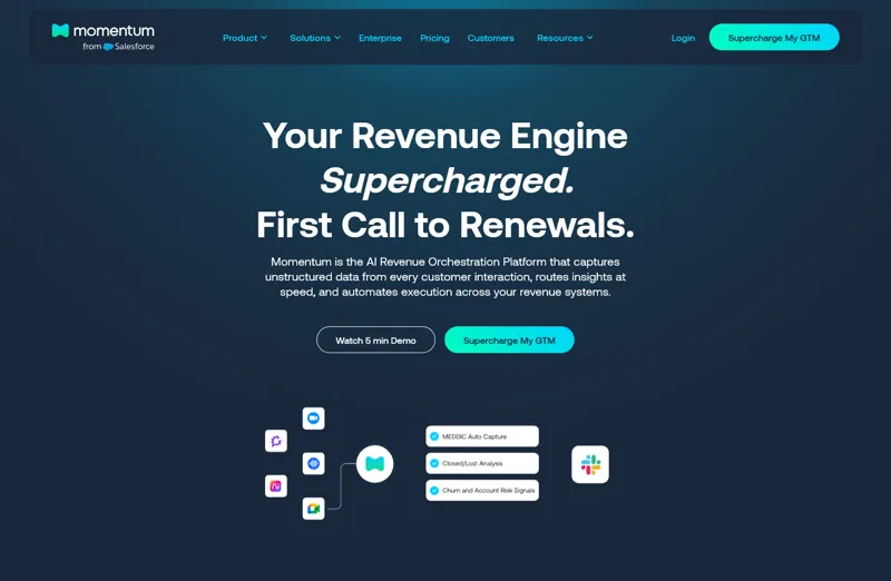 Screenshot of Momentum