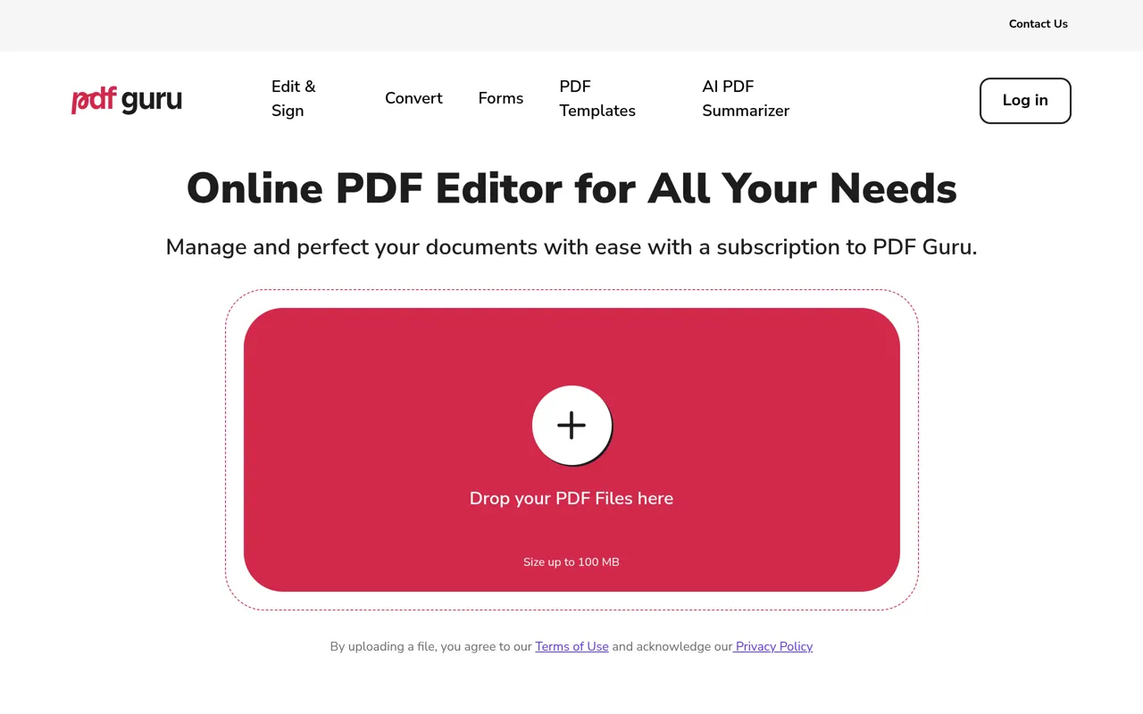 Screenshot of PDF Guru