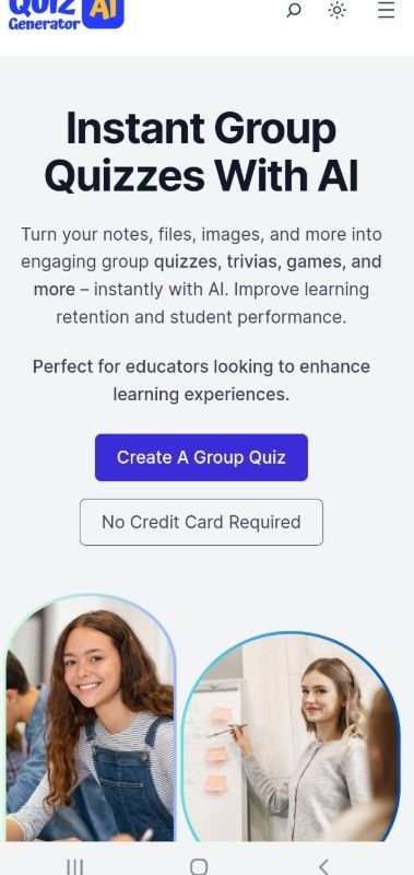 Screenshot of Quiz Generator AI