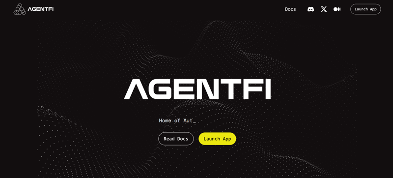 Screenshot of AgentFi