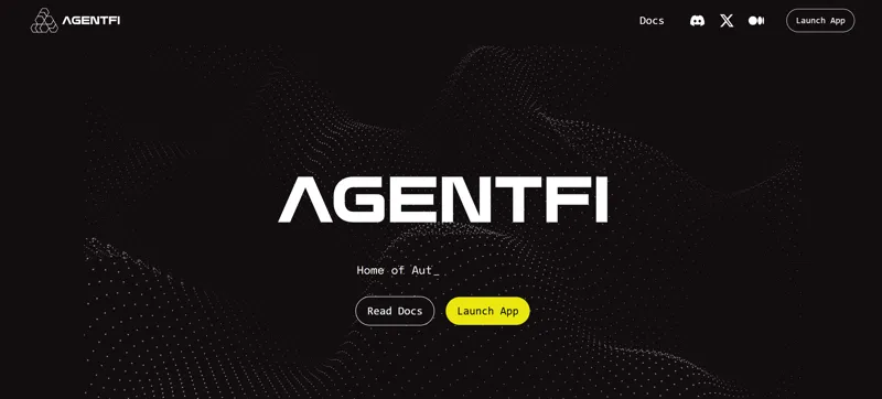 Screenshot of AgentFi
