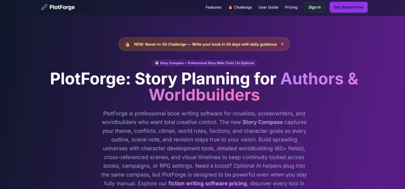 Screenshot of PlotForge
