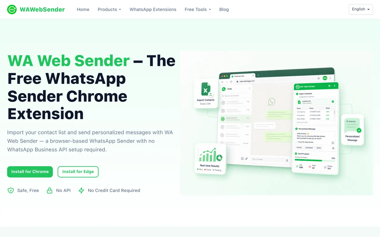 Screenshot of WAWebSender