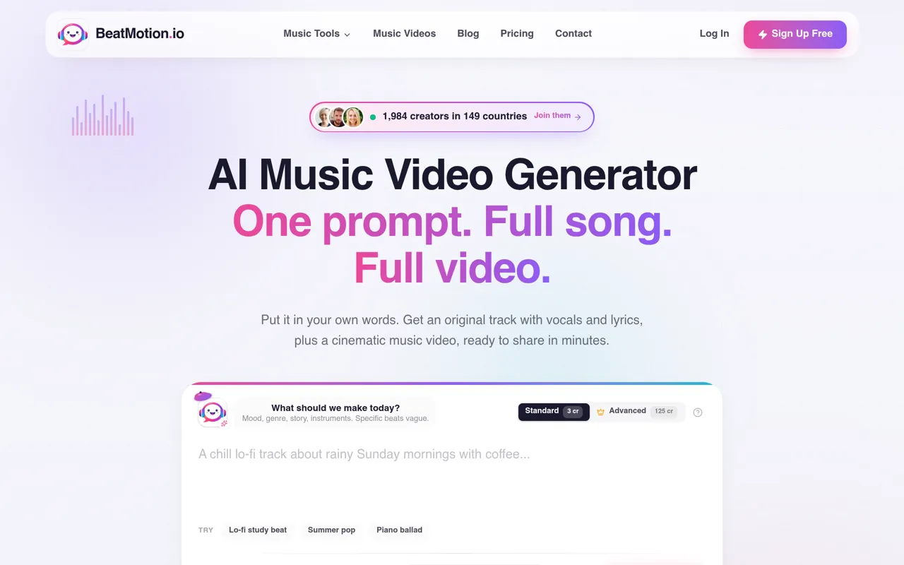Screenshot of BeatMotion