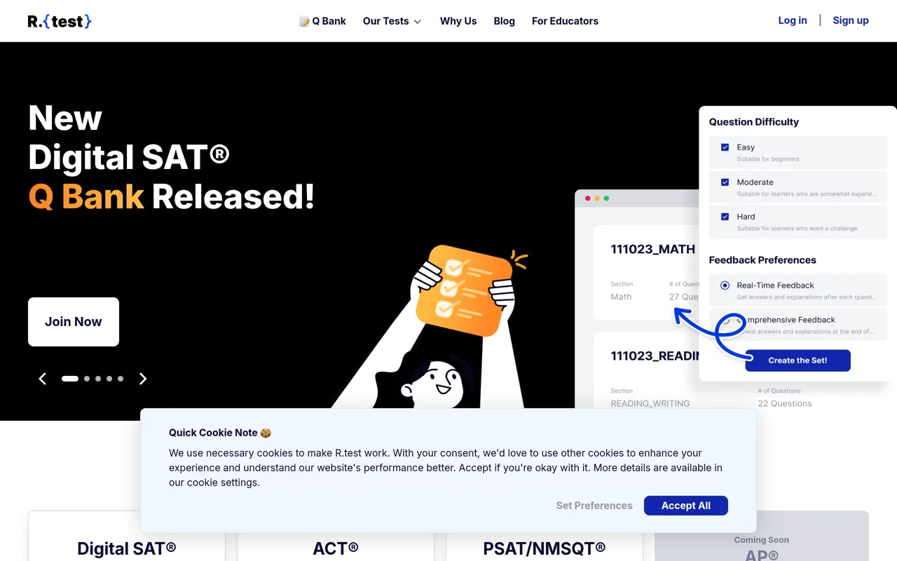Screenshot of R.test