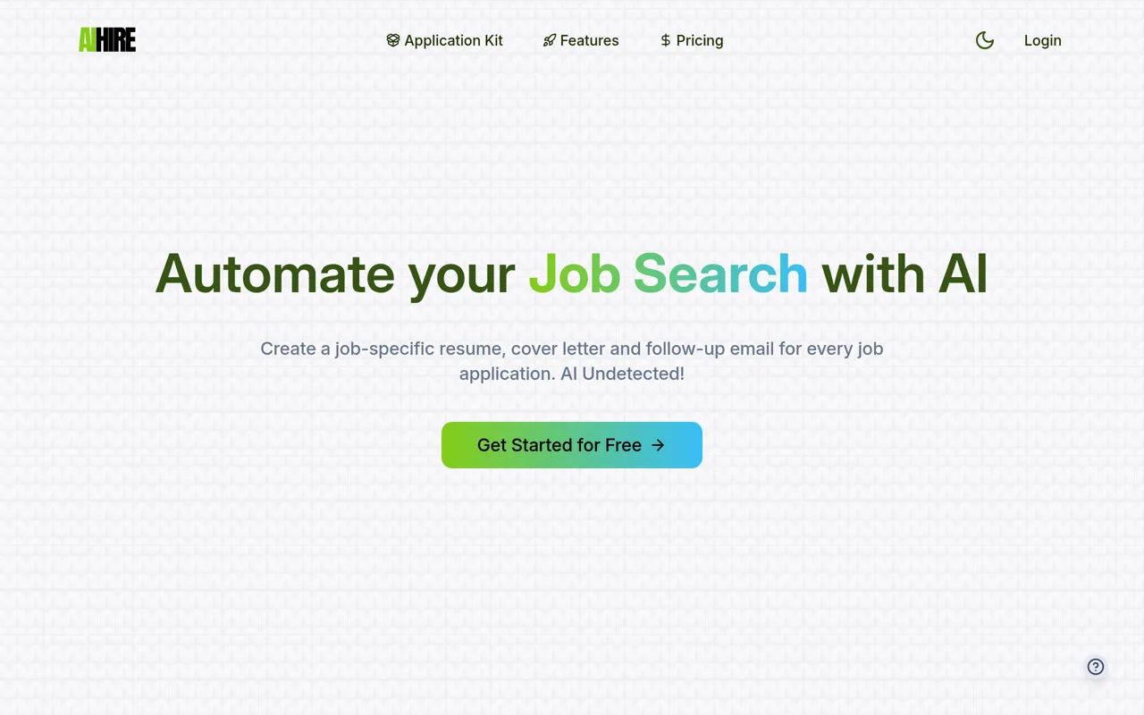 Screenshot of AIHire
