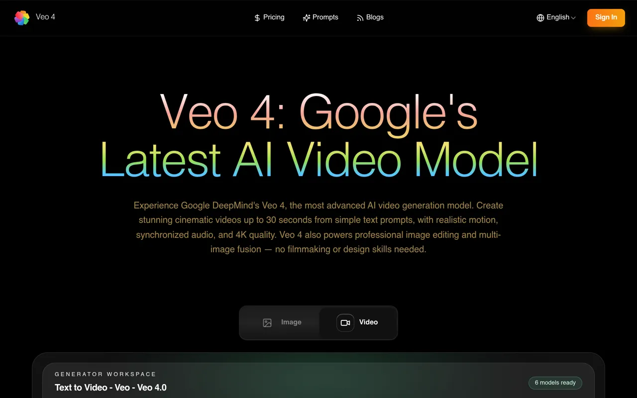 Screenshot of Veo 4