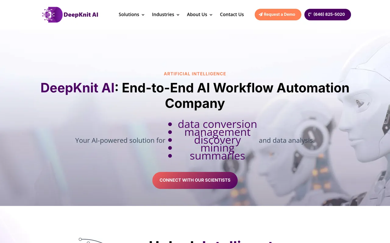 Screenshot of DeepKnit AI