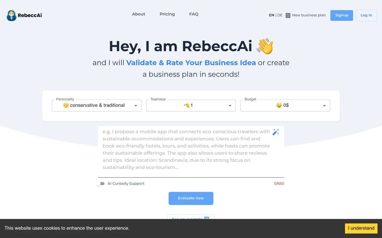 Screenshot of RebeccAi