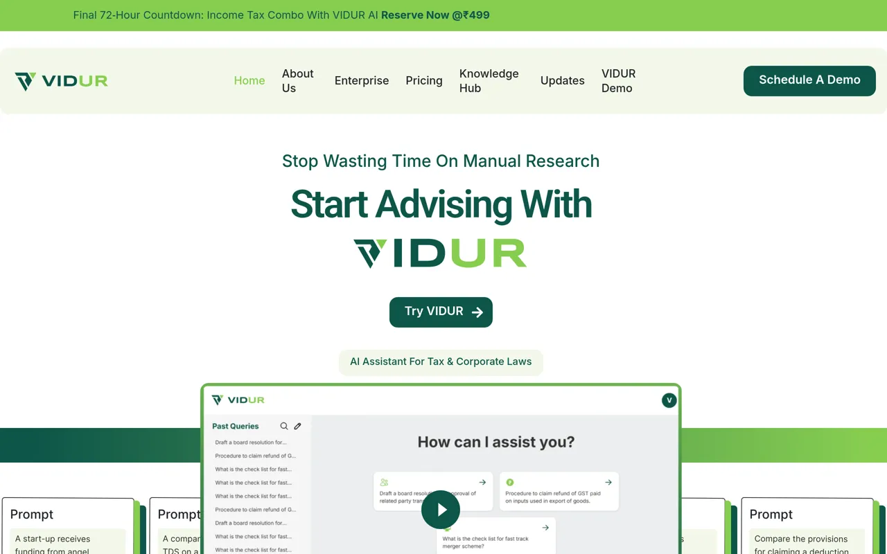 Screenshot of VIDUR