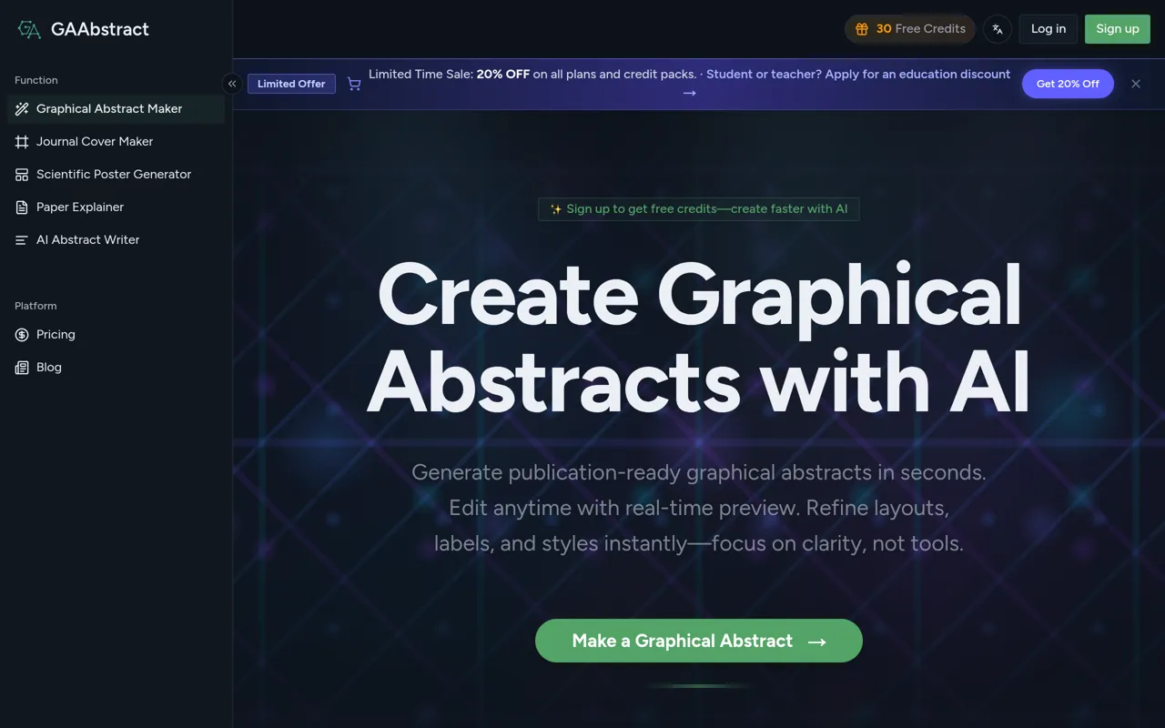 Screenshot of GAAbstract