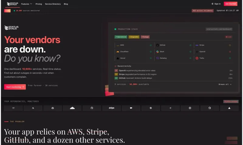 Screenshot of StatusStack