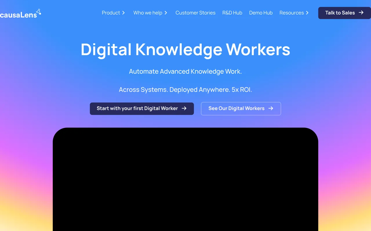 Screenshot of causaLens