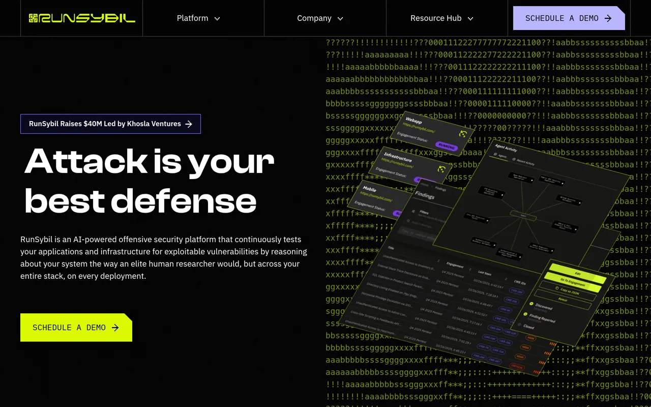 Screenshot of RunSybil