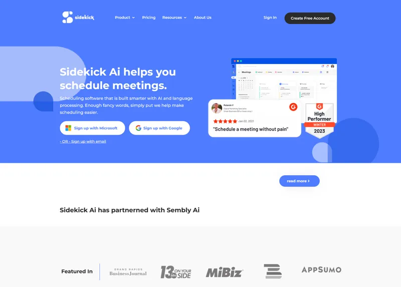 Screenshot of Sidekick AI