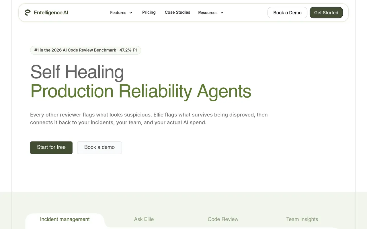 Screenshot of Entelligence AI