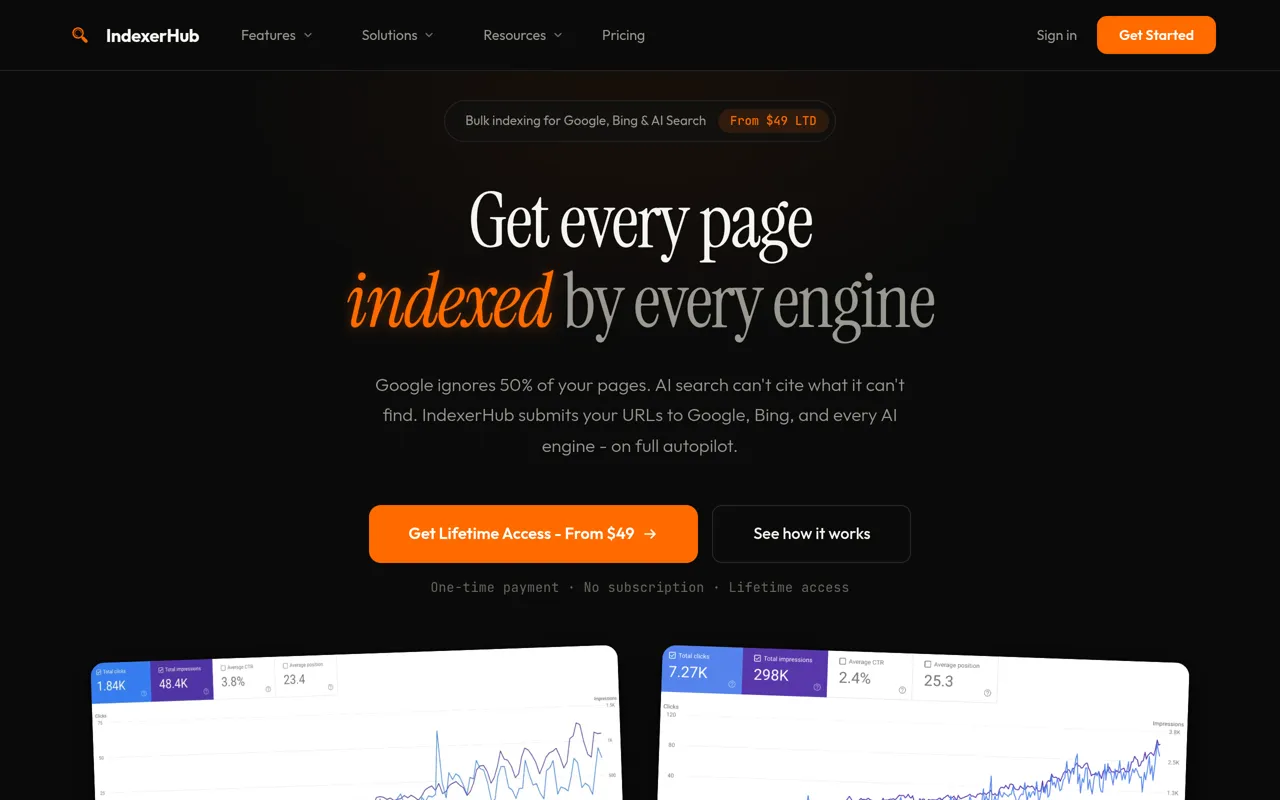 Screenshot of IndexerHub