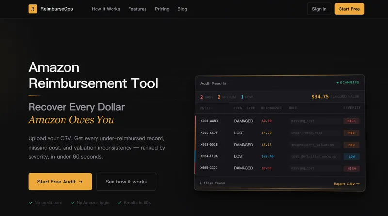 Screenshot of ReimburseOps