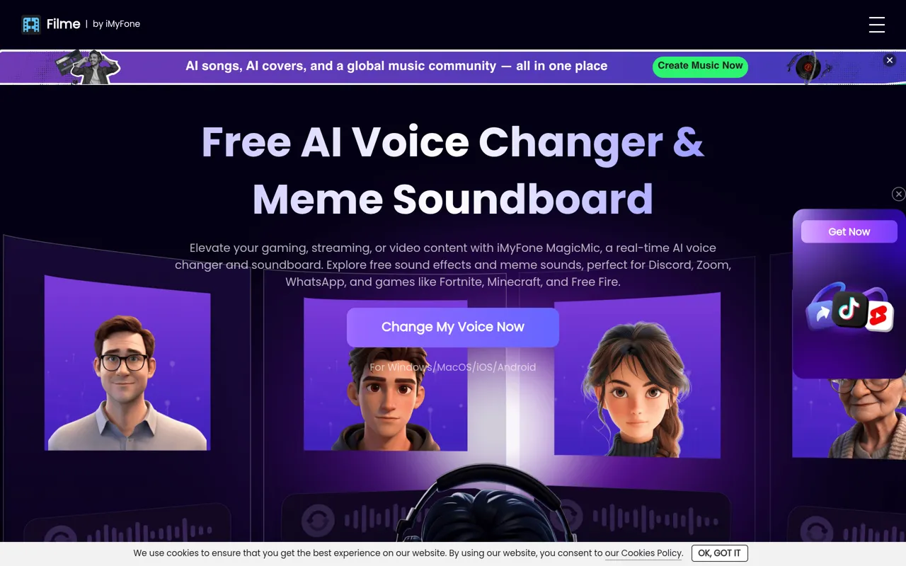 Screenshot of iMyFone Filme (MagicMic & VoxBox)