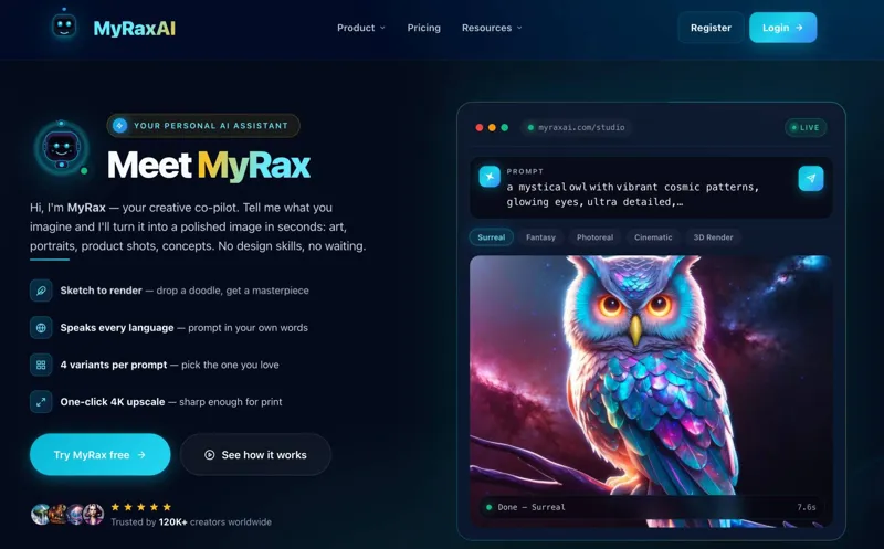 Screenshot of MyRaxAI