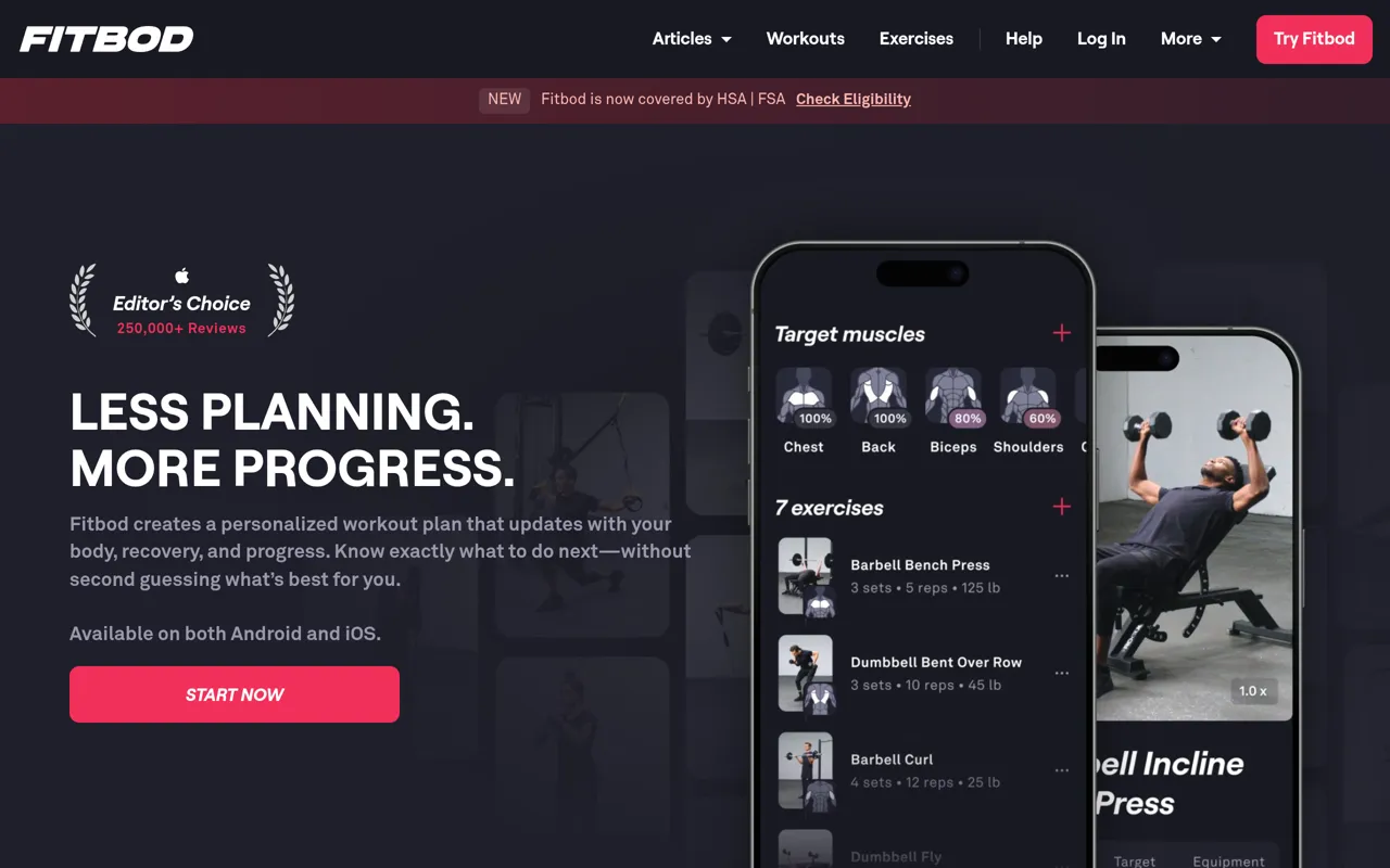 Screenshot of Fitbod