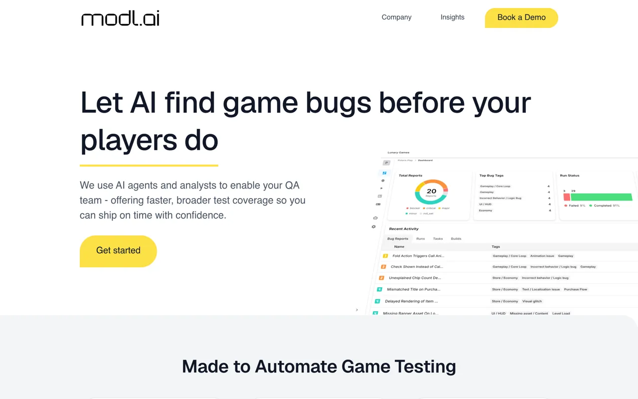 Screenshot of modl.ai