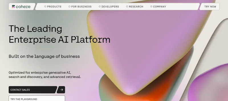 Screenshot of Cohere