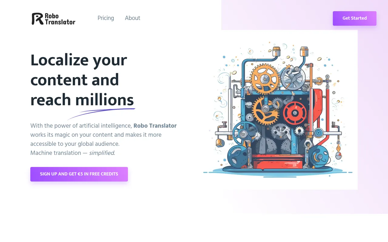 Screenshot of Robo Translator