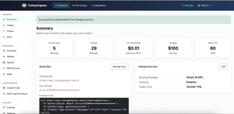 Screenshot of TuningEngines