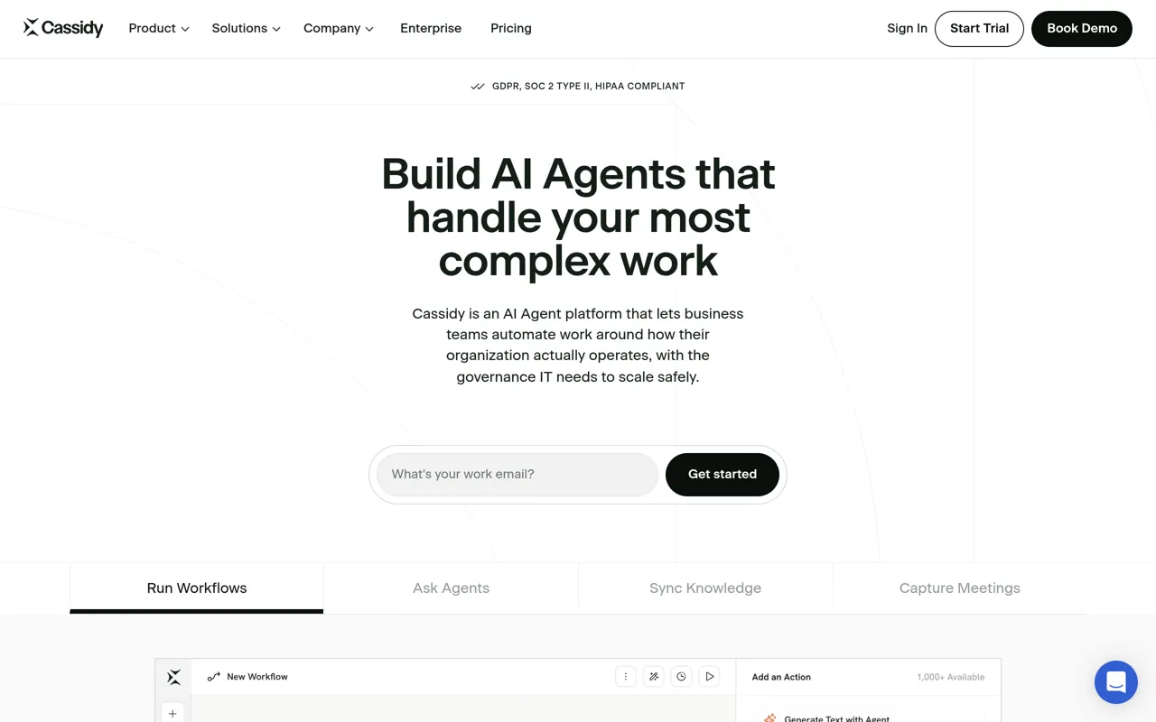 Screenshot of Cassidy AI