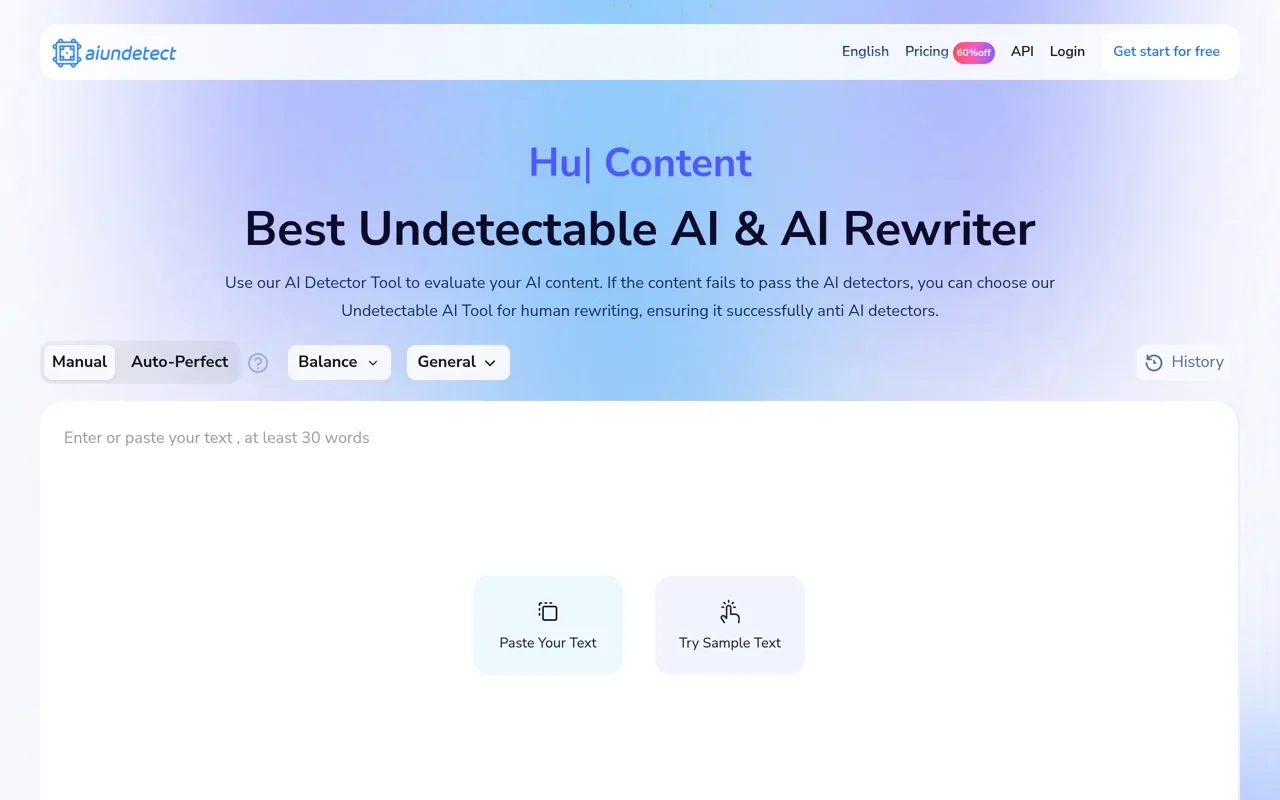 Screenshot of AI Undetect