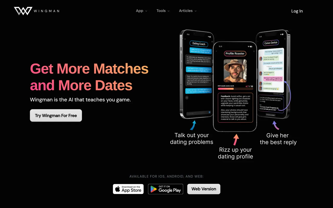 Screenshot of Wingman.live