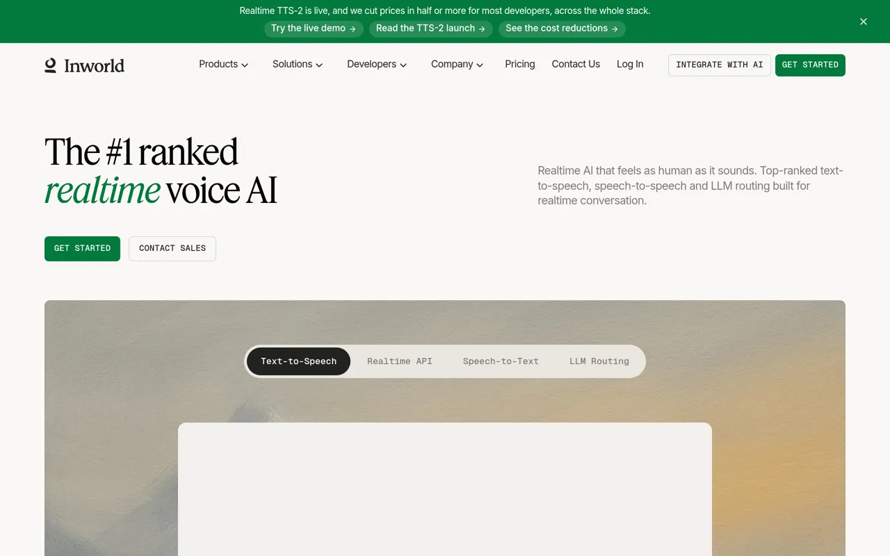Screenshot of Inworld AI