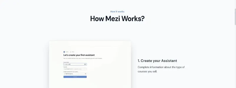 Screenshot of Mezi