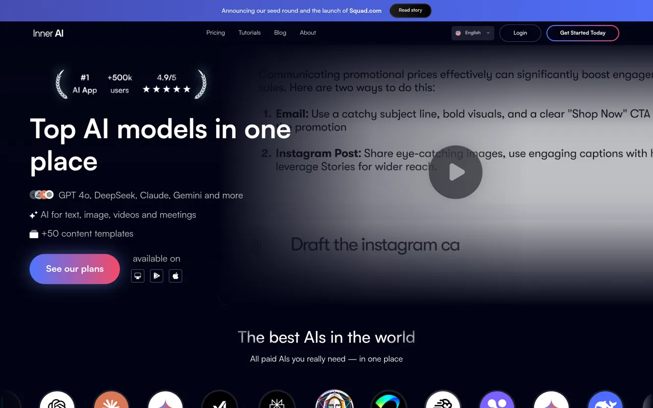 Screenshot of Inner AI