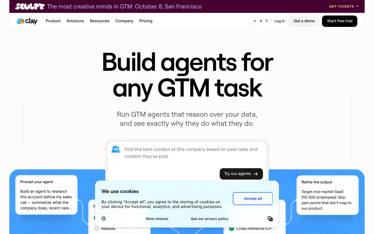 Screenshot of Claygent
