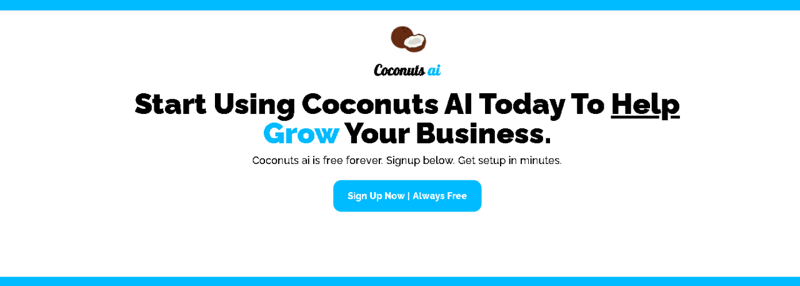 Screenshot of Coconuts AI