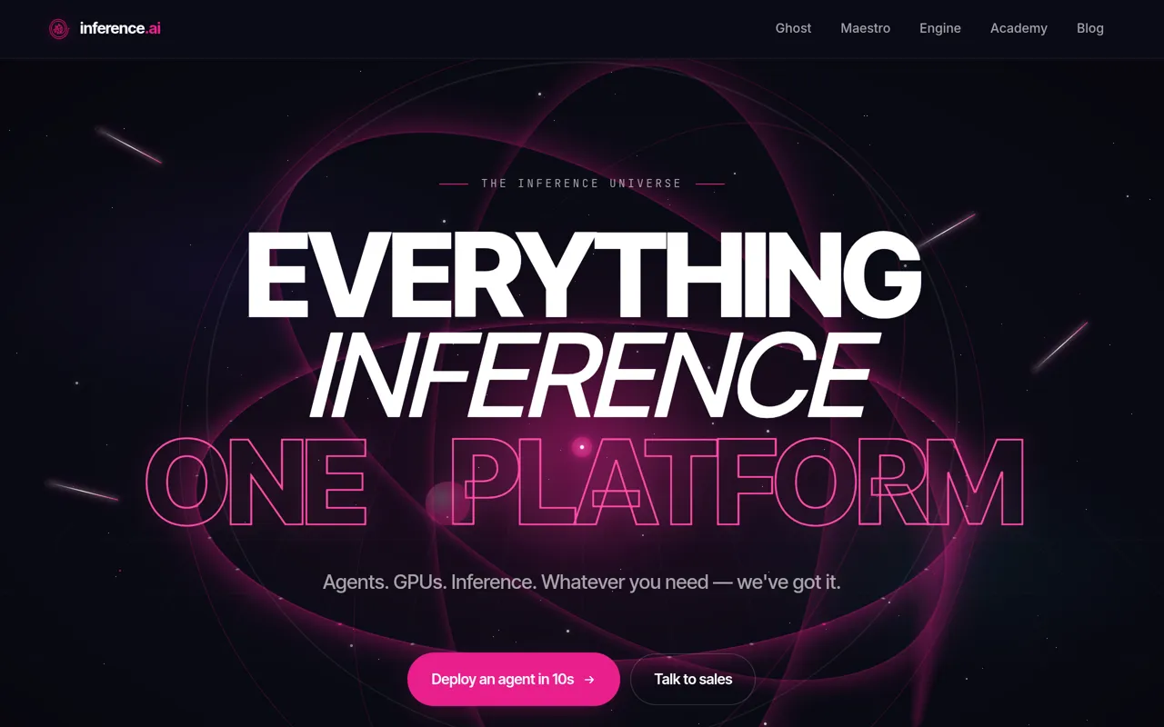 Screenshot of inference.ai