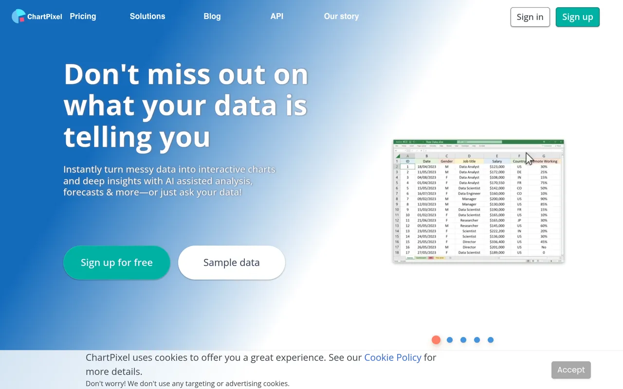 Screenshot of ChartPixel